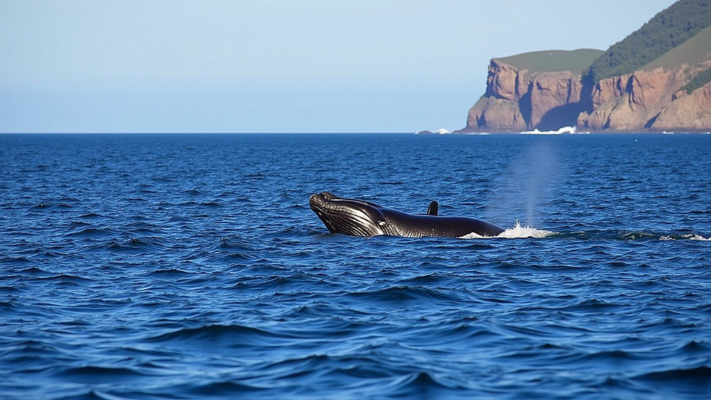 Praia do Rosa, Santa Catarina, Southern Right Whale mother and calf, professional photography, 8K Baleia franca e filhote na Praia do Rosa, Santa Catarina.
