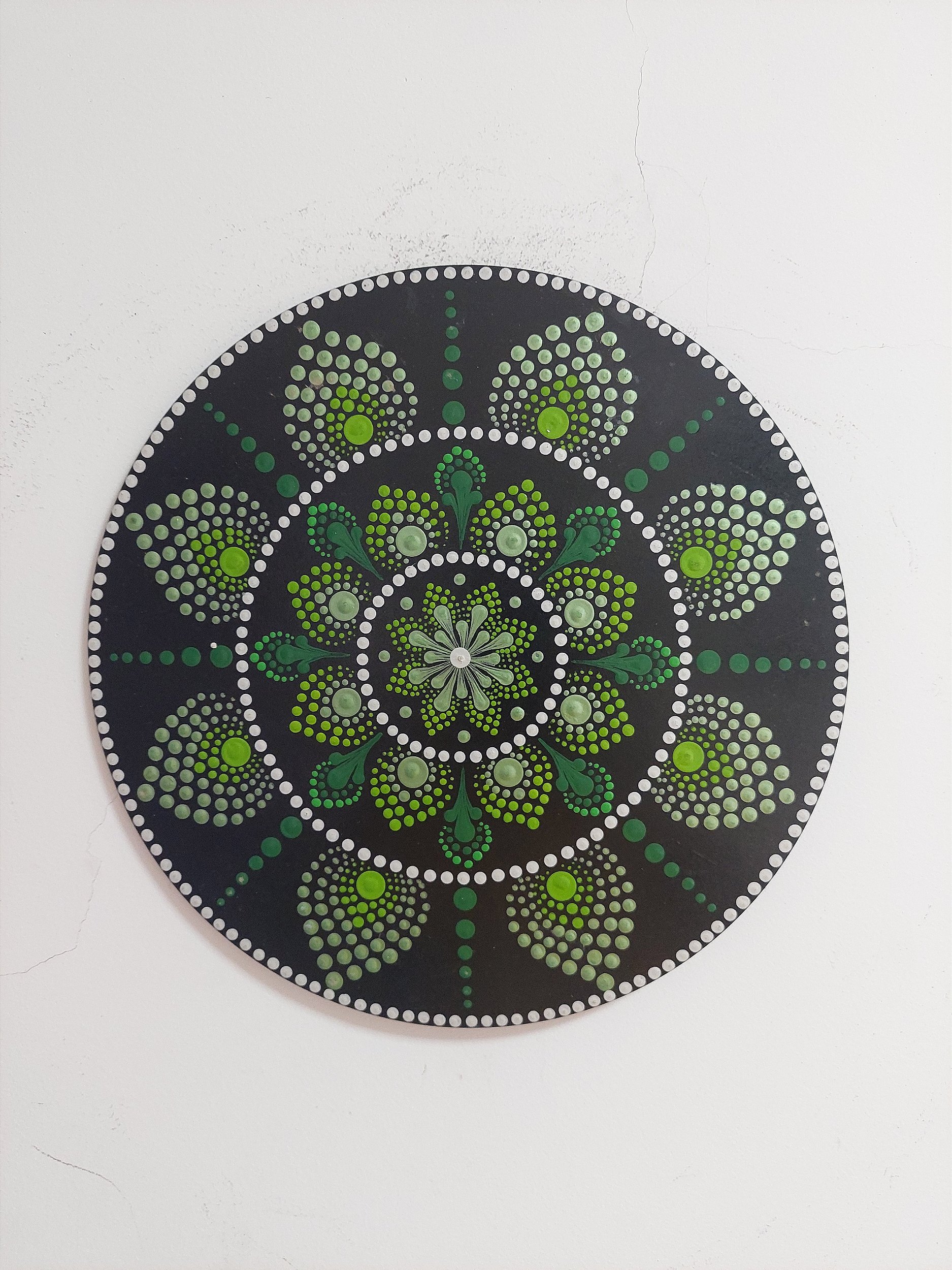 Mandala em pontilhismo verde - Loja ...