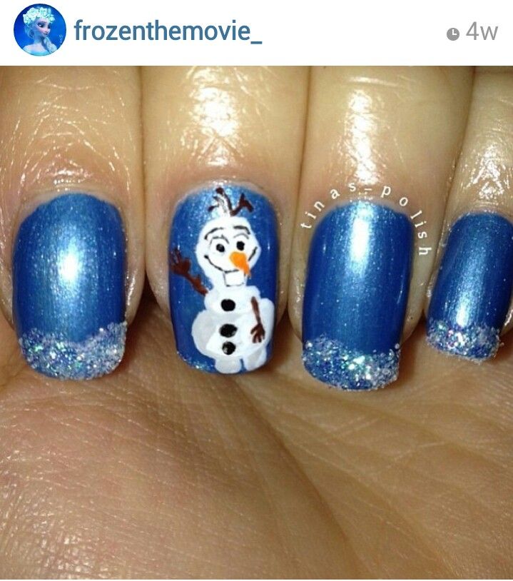 Olaf the snowman #nails. #Frozen the ...