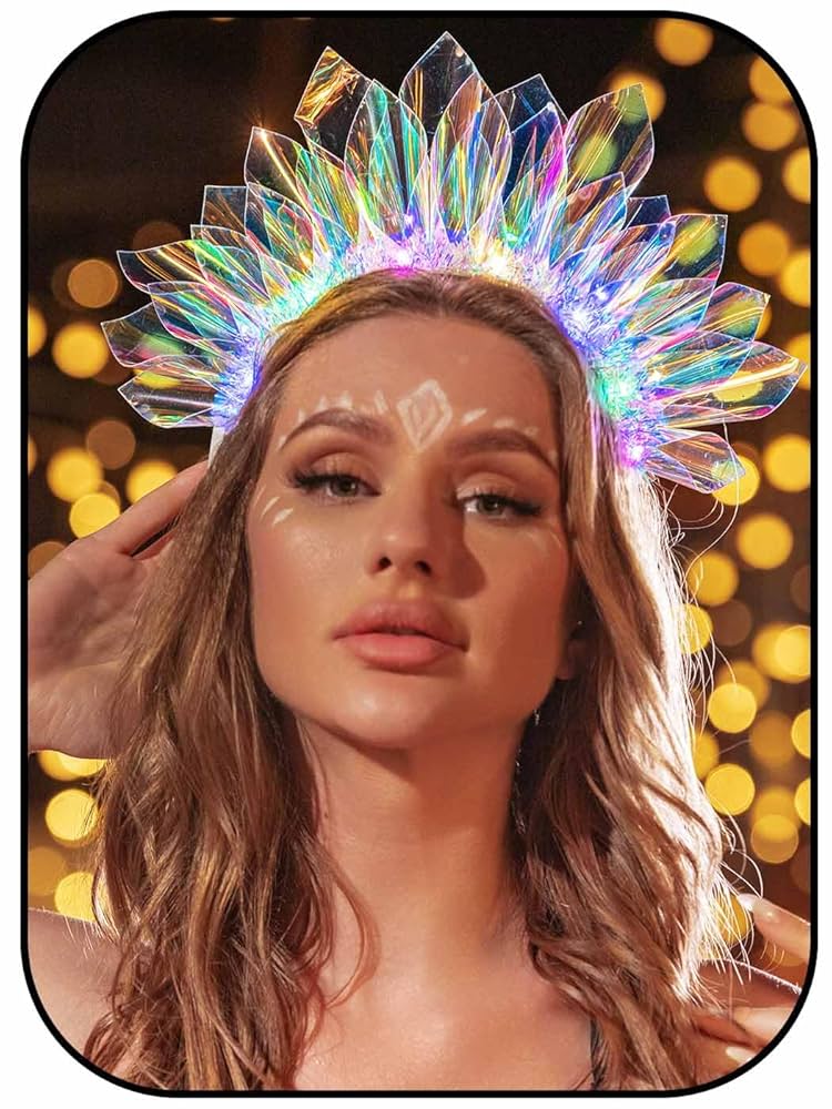 EARENT Faixa de cabelo iluminada com ...