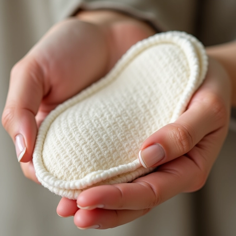 Absorvente de pano livre de químicos.