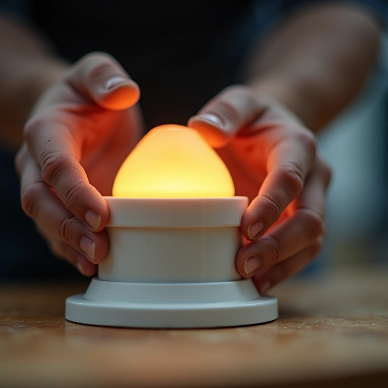 Acabamento perfeito em luminária de PVC DIY.
