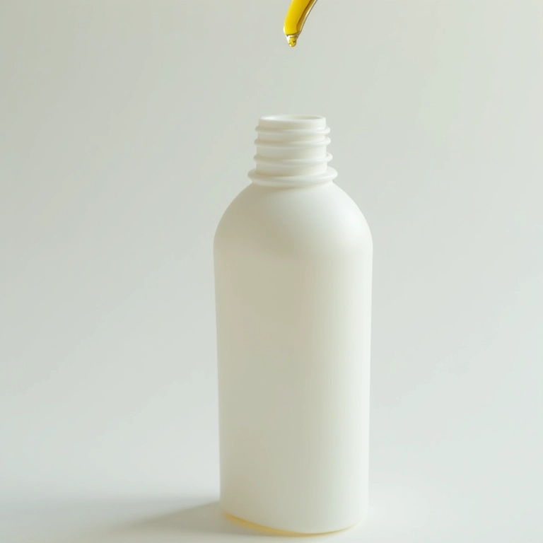 Adicionando óleo de rícino ao shampoo para fortalecer o cabelo.