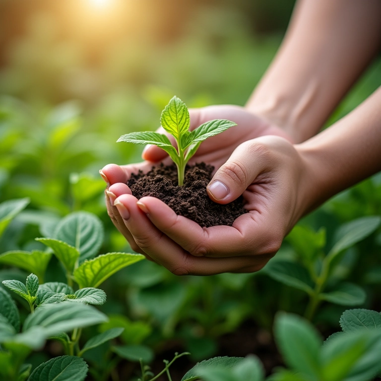 Adubação orgânica para plantas saudáveis e produtivas.