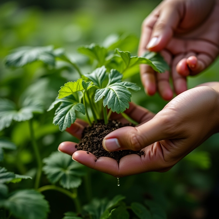 Adubação regular da horta caseira.