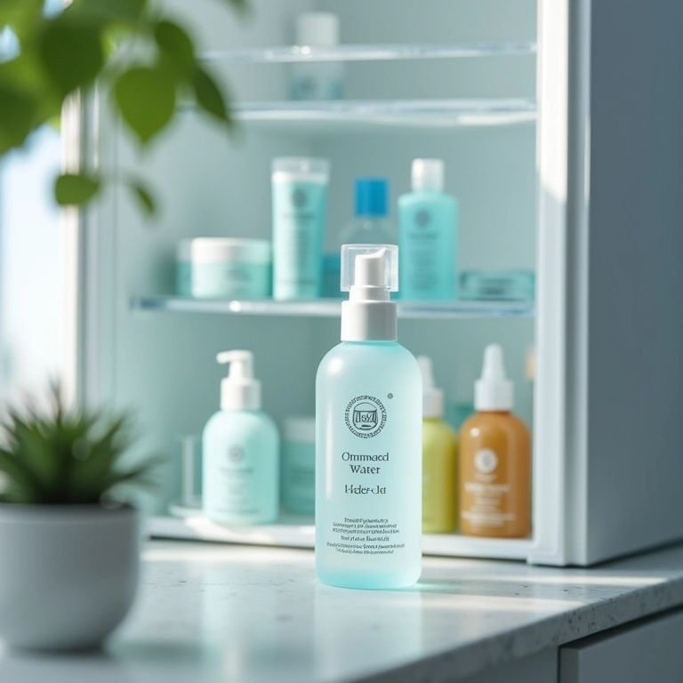 Água termal armazenada na geladeira.