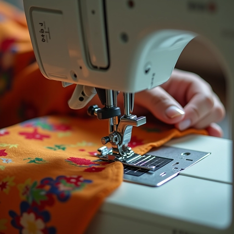 Ajustando a tensão da linha na máquina de costura