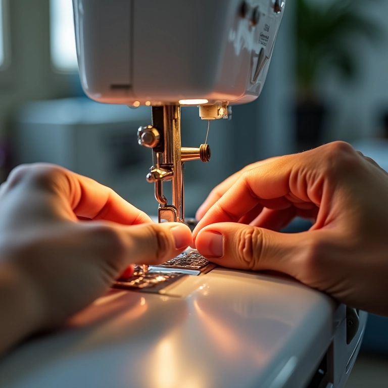 Ajuste da tensão da linha da máquina de costura para pontos perfeitos.