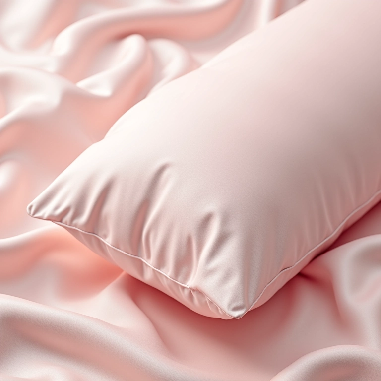 Almofada de sofá em seda pura com textura delicada e cores suaves.