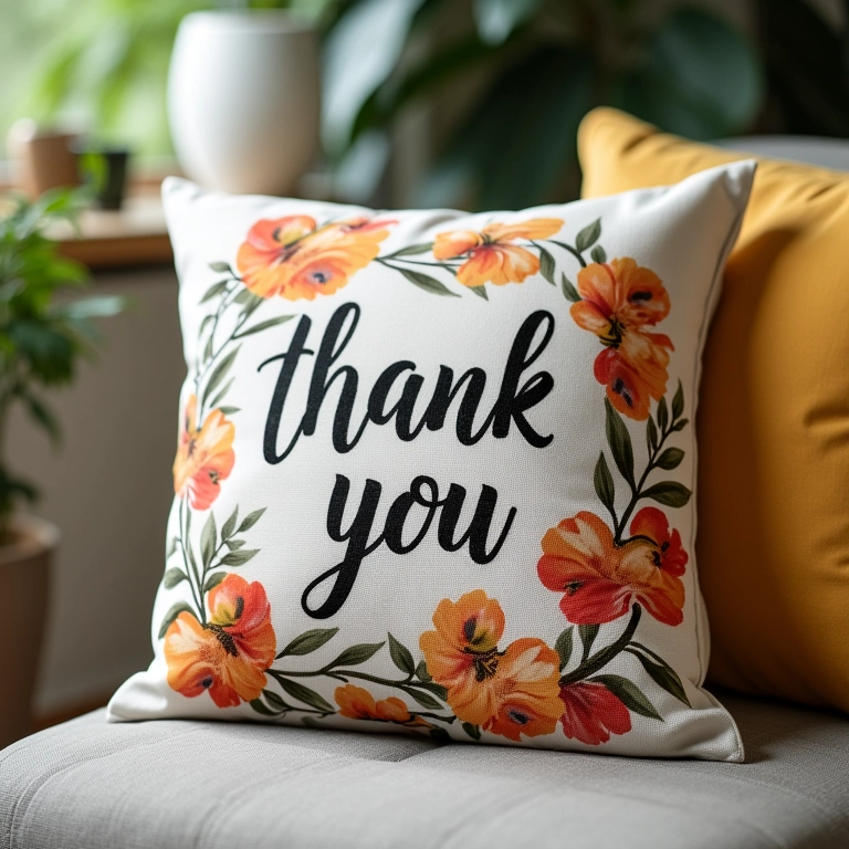 Almofada decorativa com mensagem especial para terapeutas ocupacionais.