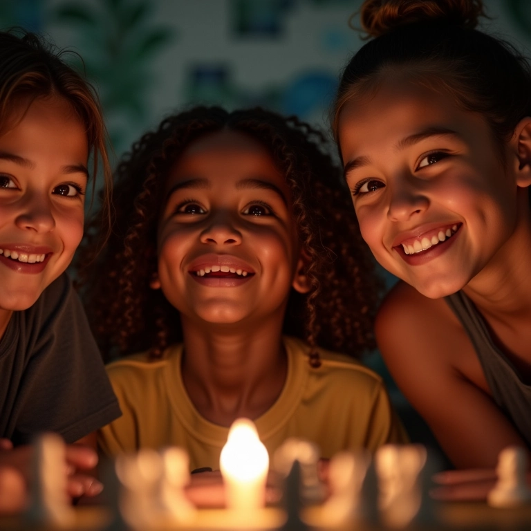 Amigos se divertindo jogando jogos em casa.