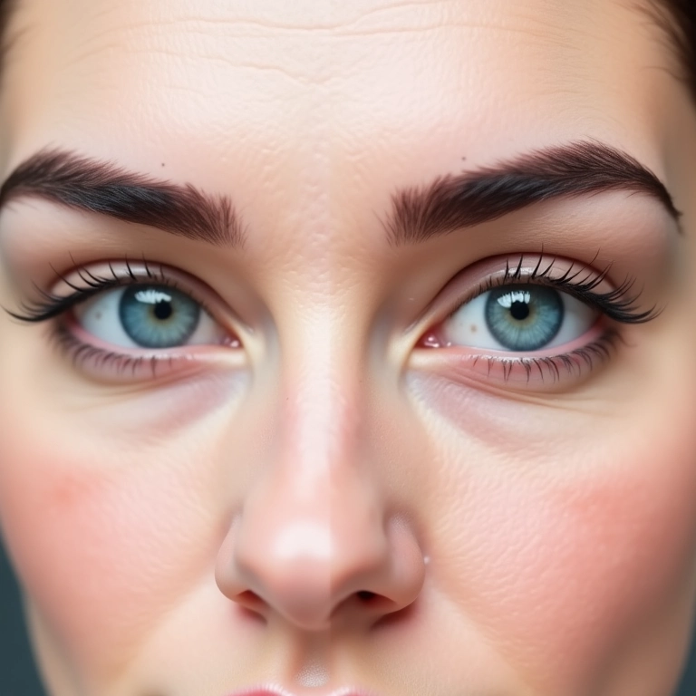 Antes e depois da remoção a laser da micropigmentação na sobrancelha.