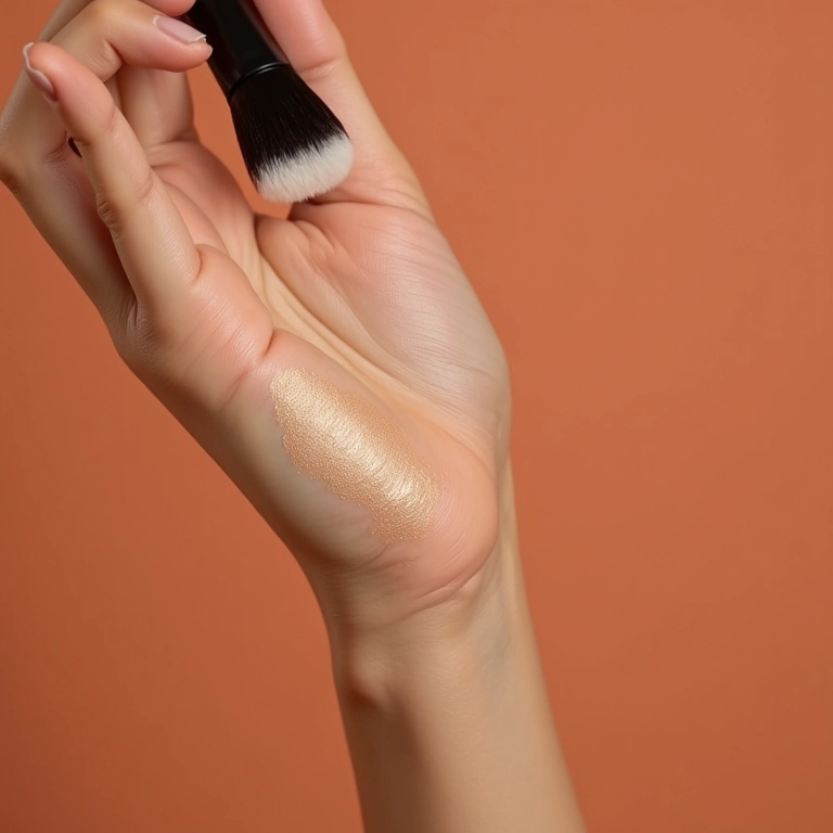 Aplicação correta de iluminador com pincel.