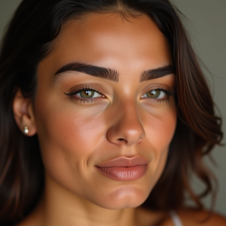 Aplicação de henna nas sobrancelhas, realçando cor e volume temporariamente.