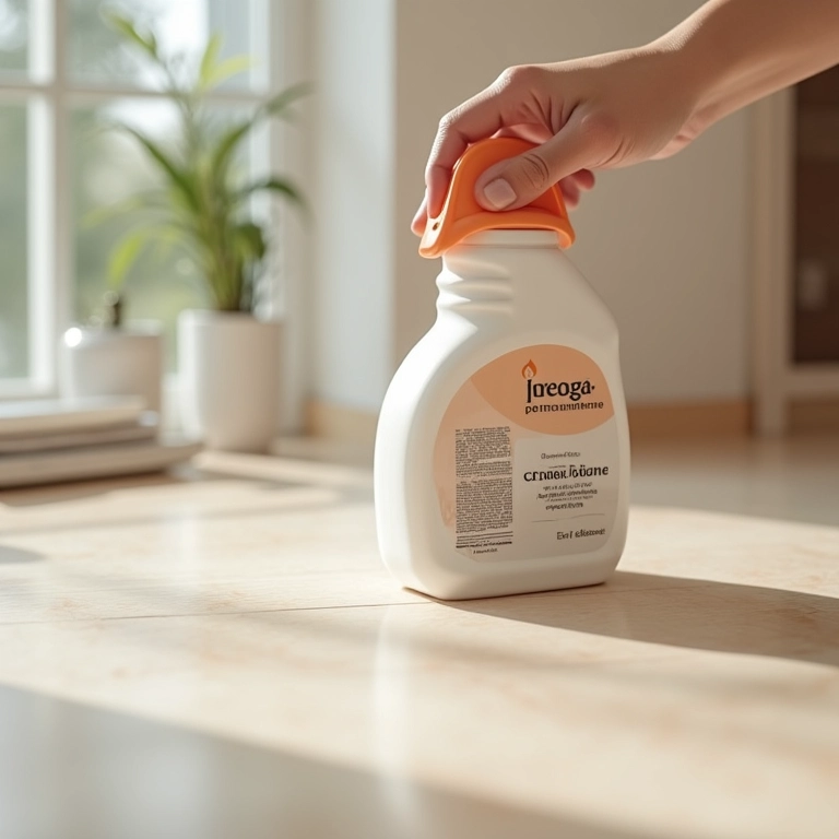 Aplicando cera líquida incolor Ingleza para dar brilho extra ao piso laminado.