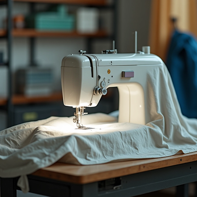 Armazenamento adequado da máquina de costura para protegê-la.