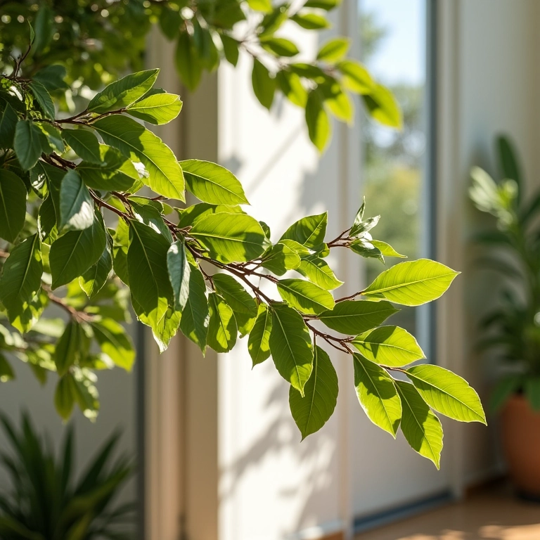 Arranjo de eucalipto energizando uma casa brasileira.