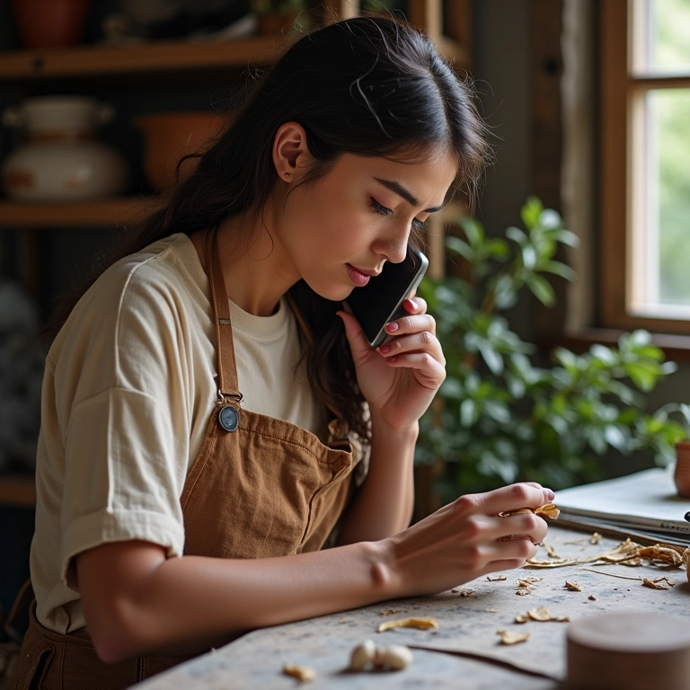 Artesã aprendendo a dizer não para novas demandas.