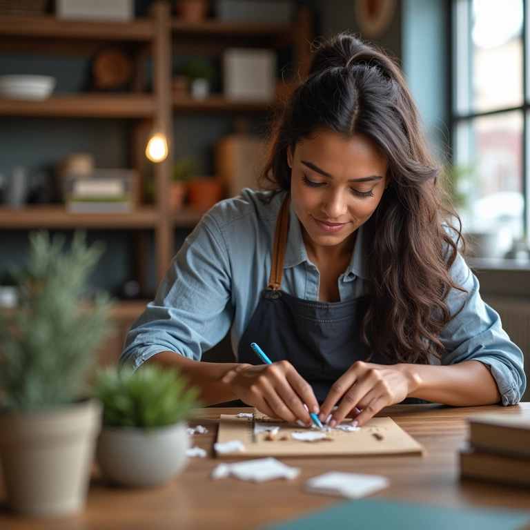 Artesã brasileira treinando funcionário em sua pequena empresa MEI: posso contratar um funcionário?