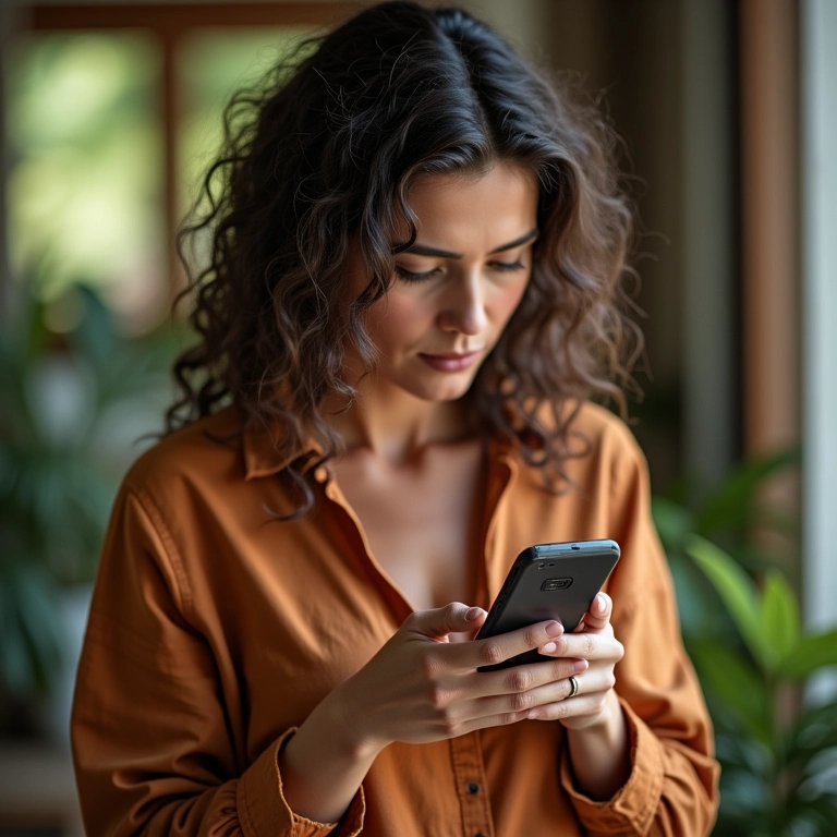 Artesã definindo horários para checar e-mails e redes sociais.