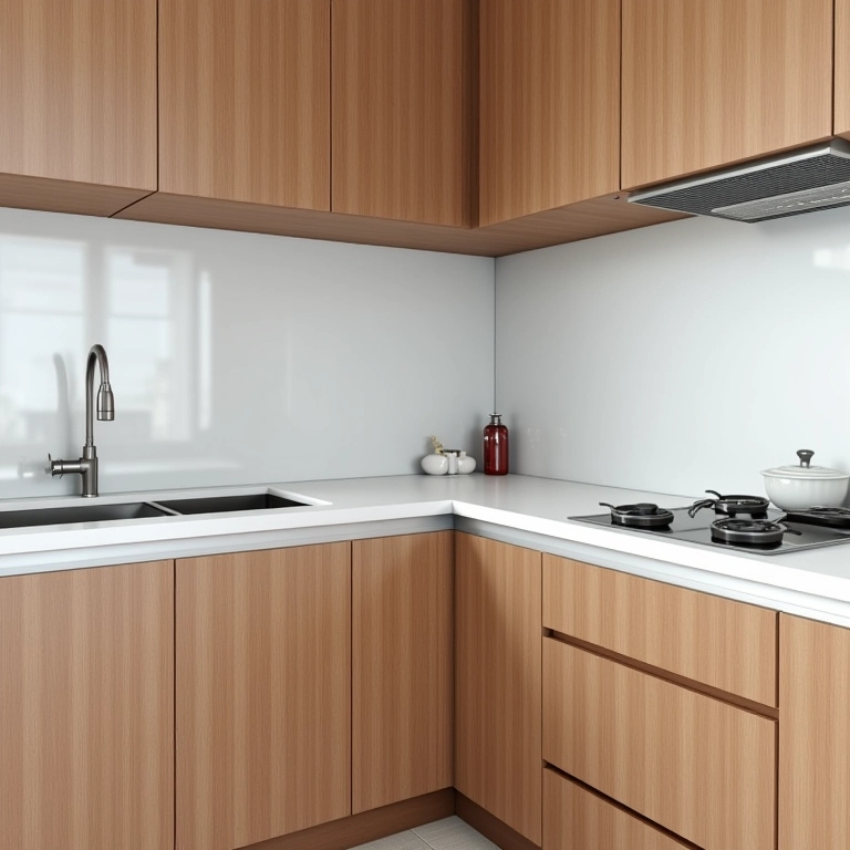 Bancada em L em cozinha de canto funcional com estilo brasileiro.