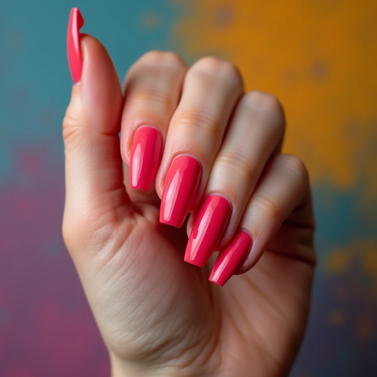 Base Bomba Blant Colors com unhas longas e fortes.