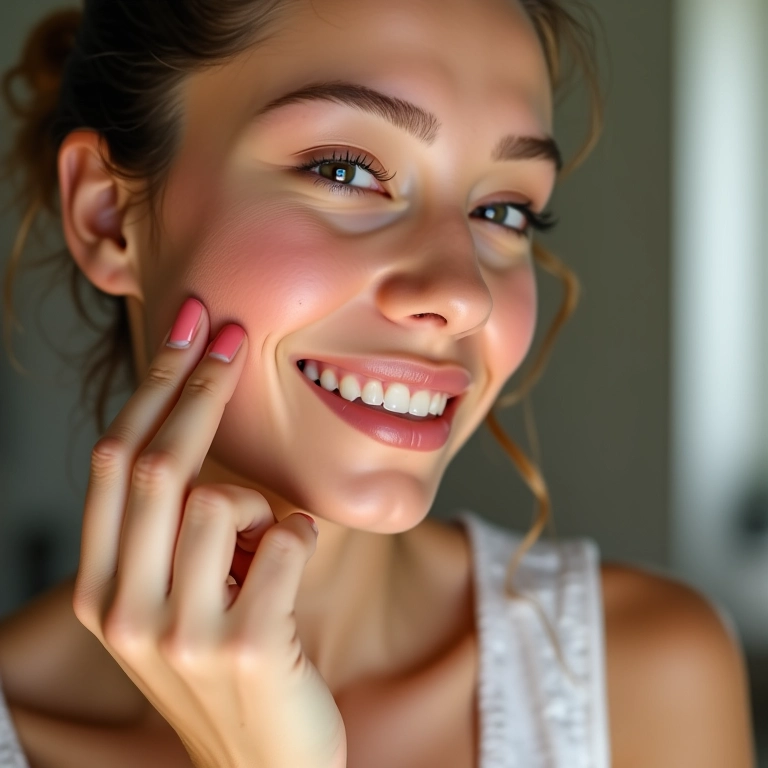 Blush em tons suaves para rosácea.