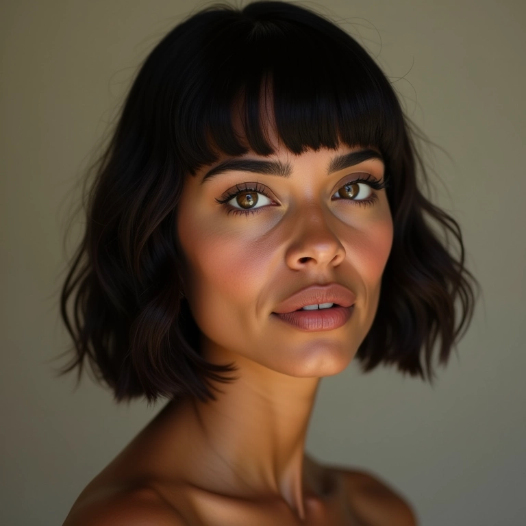 Bob assimétrico para rosto triangular: estilo e modernidade em um corte único.