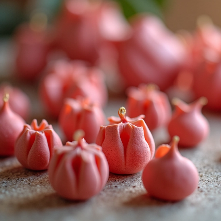 Boleadores modelando pétalas de biscuit.
