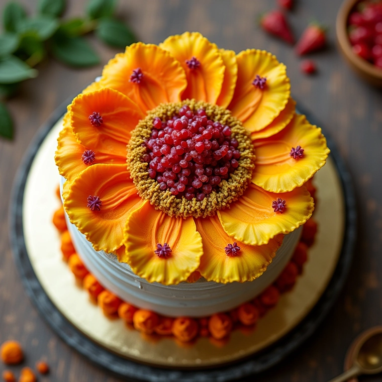 Bolo decorado vibrante para mulheres, ideal para celebrações e festas com tema brasileiro.