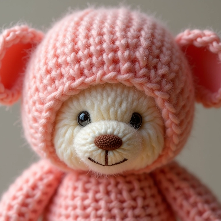 Boneca de amigurumi feita com fio Amigurumi Soft da Círculo, destacando a textura suave e delicada.