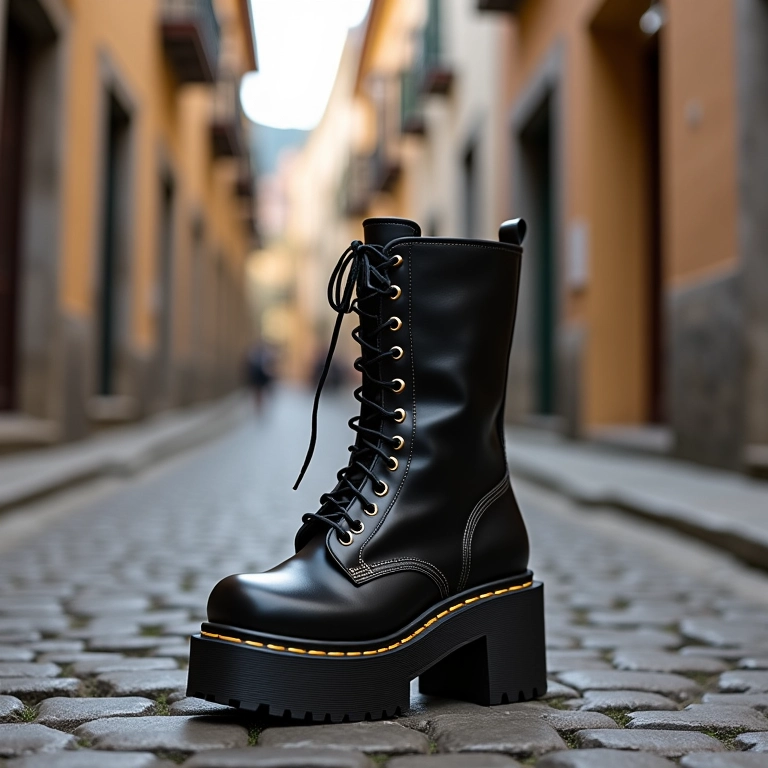 Bota coturno tratorada da Cravo & Canela.