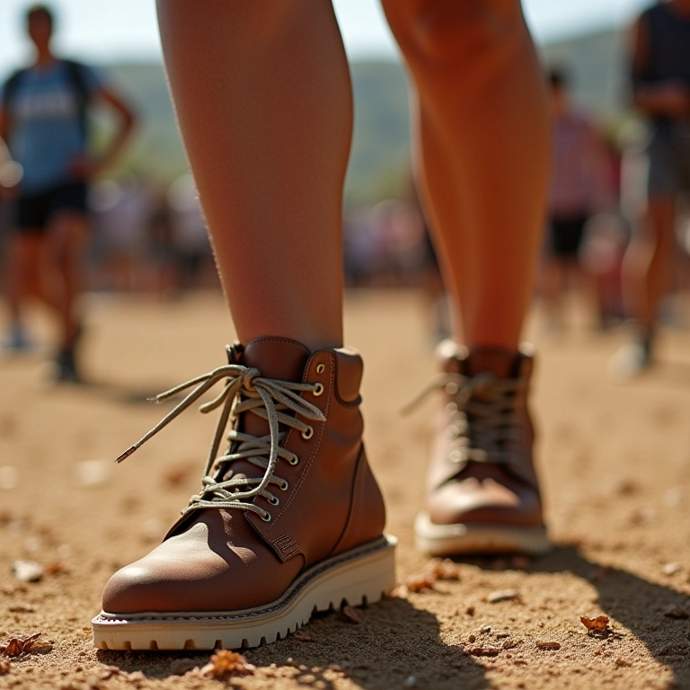 Botas, tênis e sandálias confortáveis: calçados ideais para festivais.