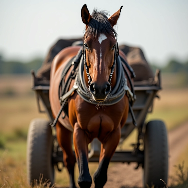 Boxer puxando uma carga pesada com determinação.