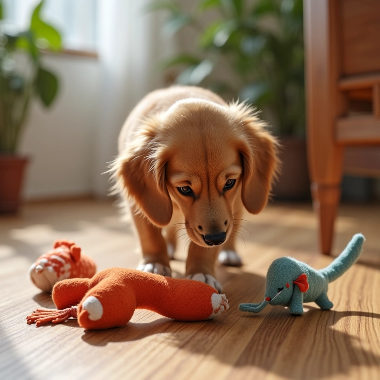 Brinquedos interativos para cães feitos em casa.