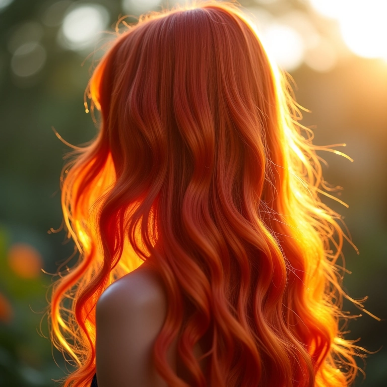 Cabelo brilhante e saudável após tratamento de nutrição capilar.