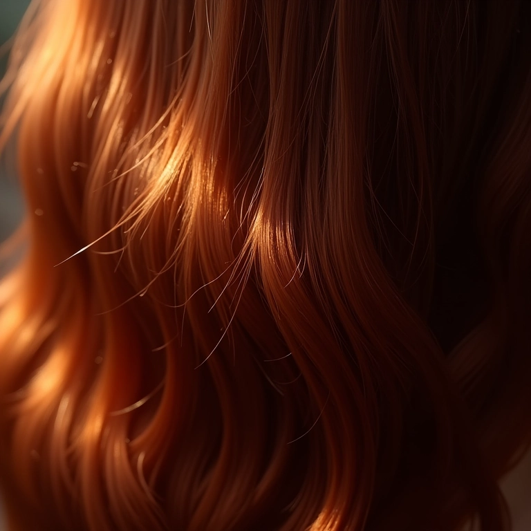 Cabelo brilhoso e saudável de mulher brasileira refletindo a luz.