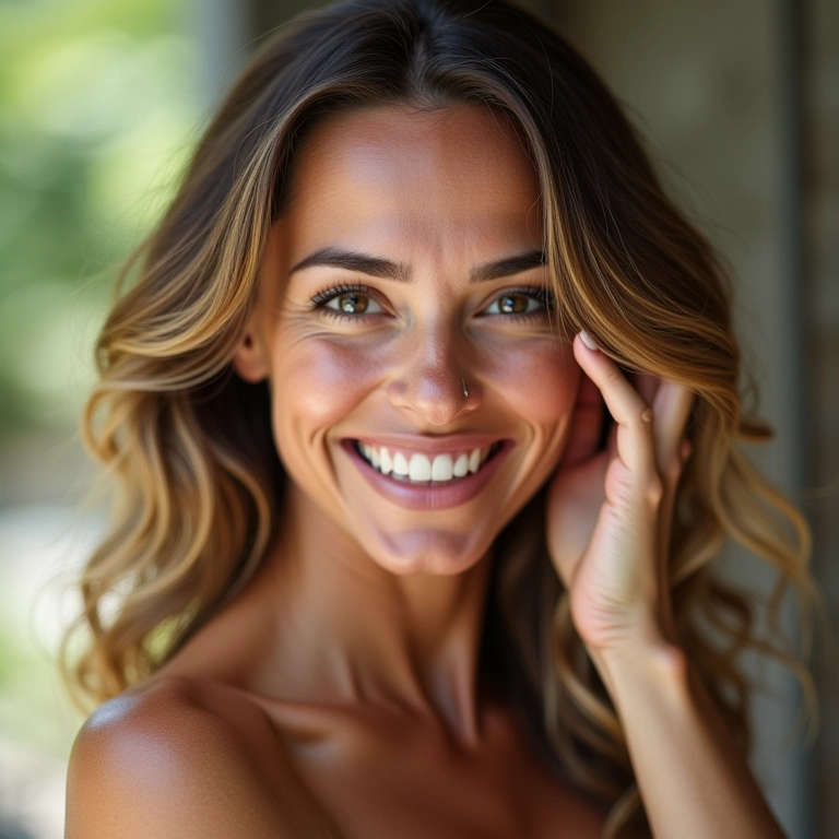 Cabelo com brilho e maciez instantâneos após o botox capilar.