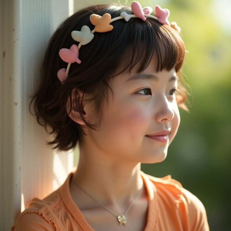 Cabelo curto com acessórios estilosos, ambiente Farm Rio.