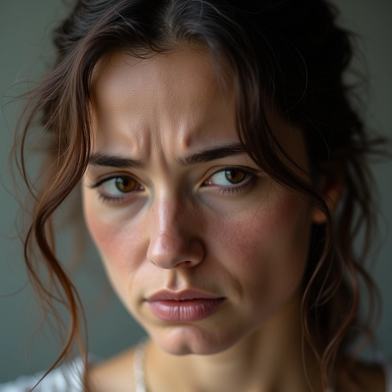 Cabelo extremamente danificado e quebradiço de uma mulher preocupada.