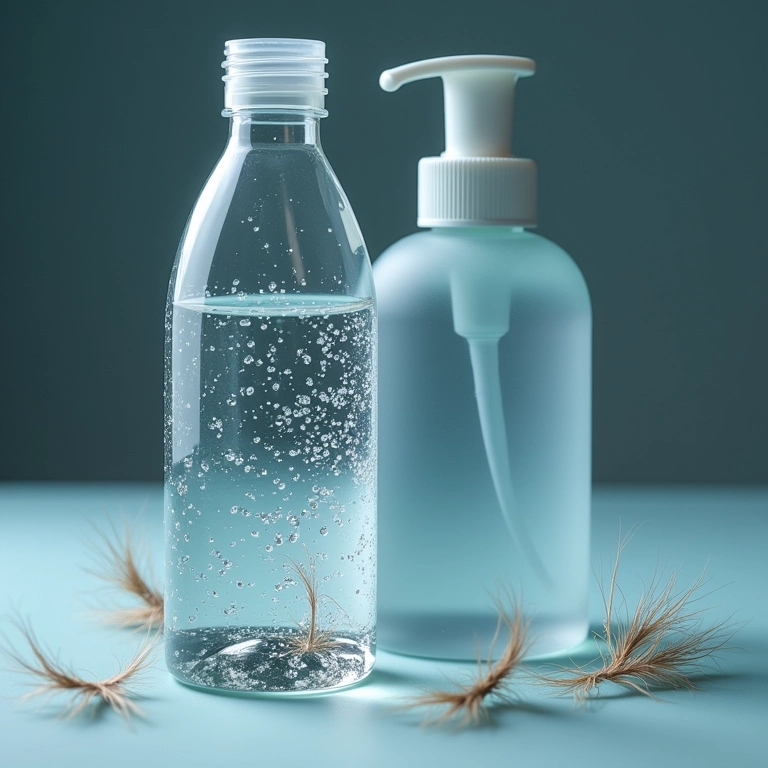 Cabelo ressecado após uso de shampoo transparente.