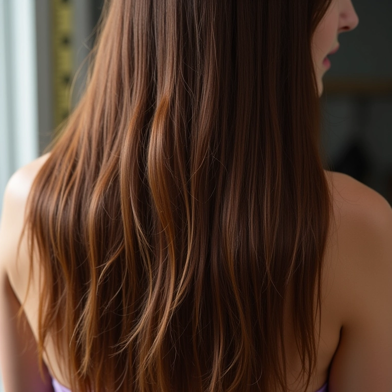 Cabelo saudável e brilhante após a umectação capilar.