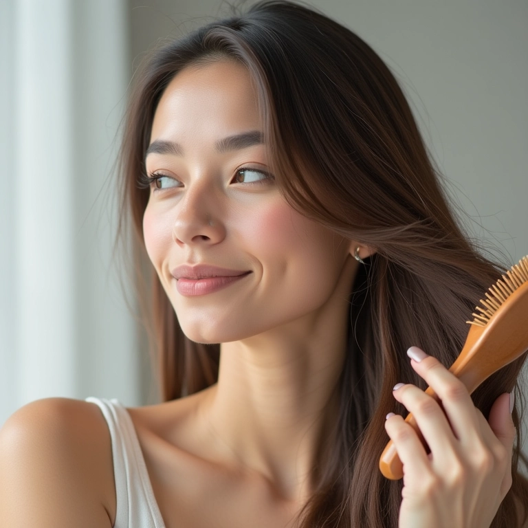 Cabelo sem frizz e com volume controlado após o botox capilar.