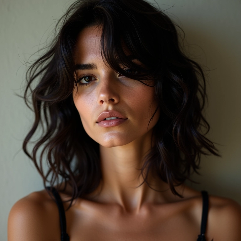 Cabelo shaggy despojado e cheio de atitude.