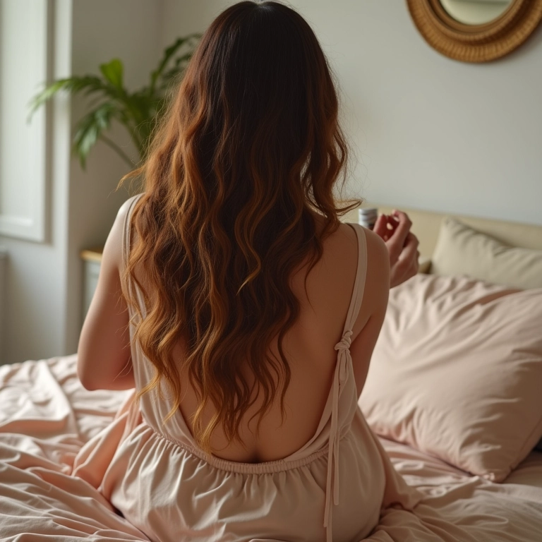 Cabelos hidratados e brilhantes com fronha de cetim.