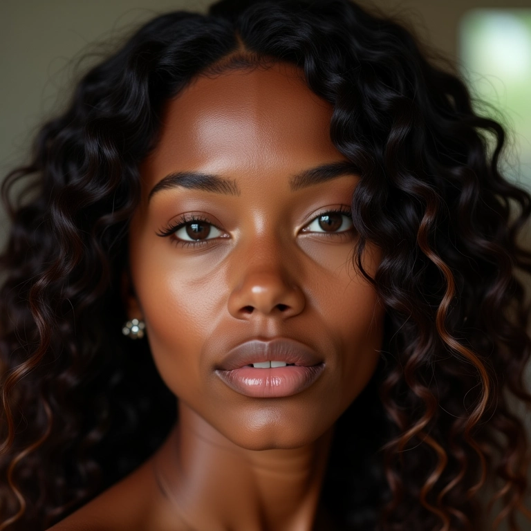 Cabelos saudáveis e brilhantes de diferentes mulheres com baixa porosidade.