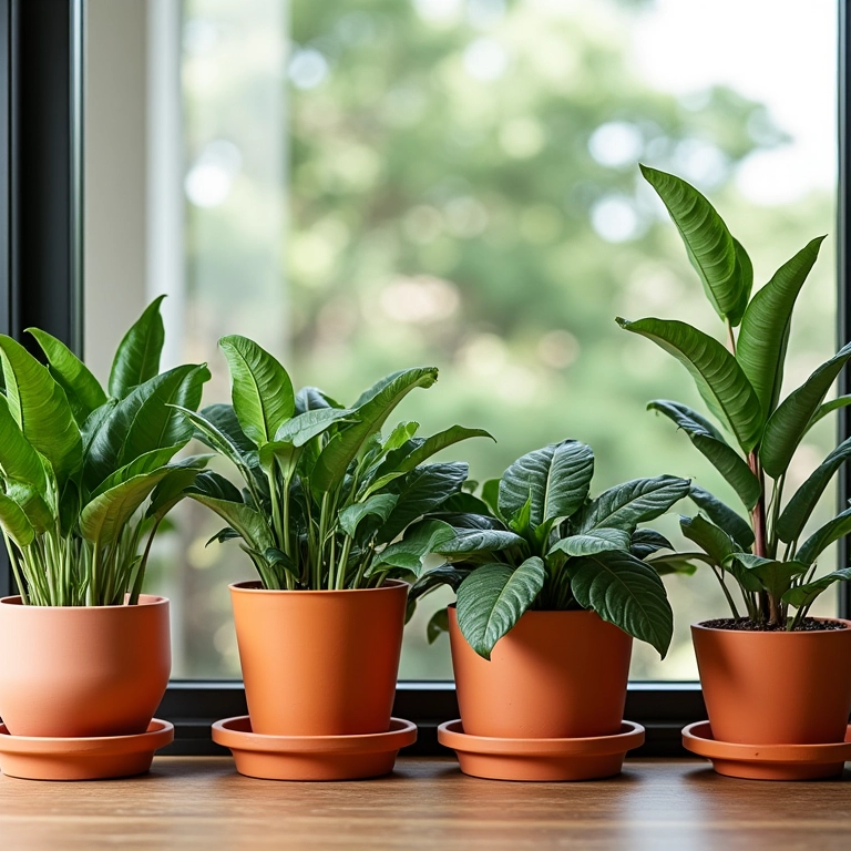 Cachepots estilosos com plantas em uma casa brasileira moderna.