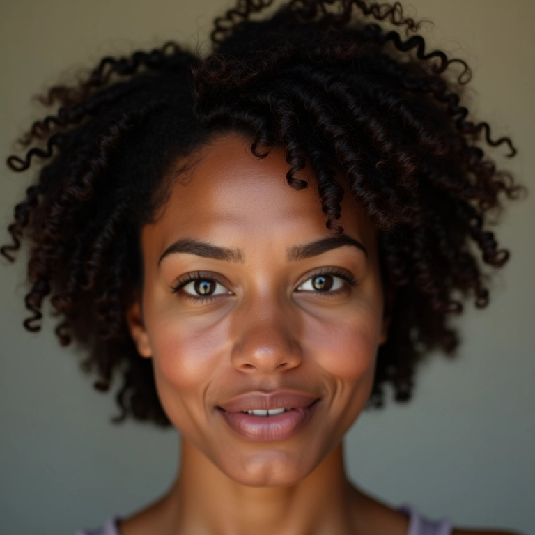 Cachos definidos em cabelo curto com uso de difusor.