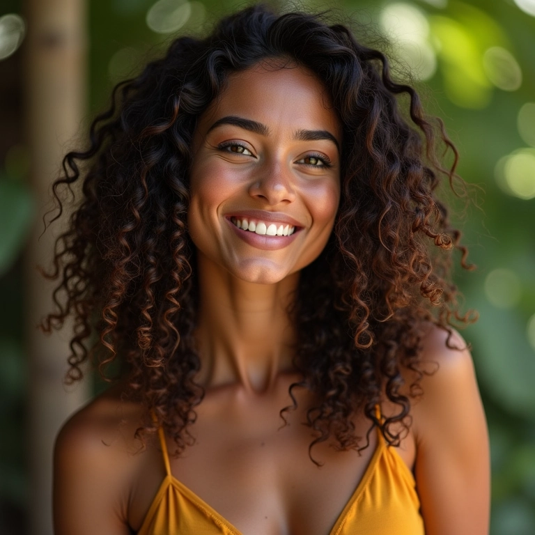 Cachos e ondas soltas com textura natural.