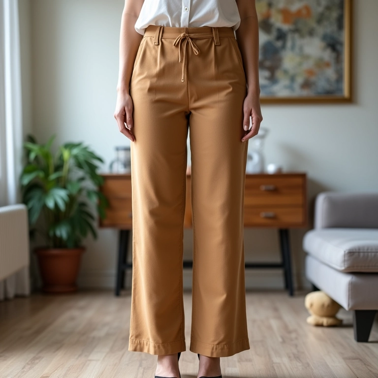 Calça clochard com o comprimento ideal e salto alto, alongando as pernas.